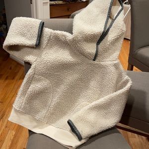 J crew shearling pullover.